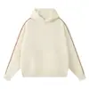 Otoño e Invierno Nuevo 380g de Moda Algodón Bloques de Color Rayas Contrastantes Sudadera con Capucha Raglán Logo Bordado Impreso Personalizado Moda Lista para Usar Venta al por Mayor