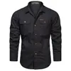 Camisa versátil para hombre de color liso, juvenil, moderna, nueva, para el verano, casual, artística y a la moda, de manga larga para el día a día.
