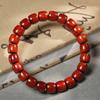 Pulsera de Cuentas de Sándalo Rojo de Alta Densidad Seiko Palosanto Africano Corte Recto Wen Play Pulsera de Cuerda de Madera Cuentas de Rosario para Hombres y Mujeres Joyería