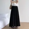 Pantalones Falda Blancos de Seda de Hielo para Mujer, Estilo Delgado para Primavera, Otoño y Verano, Nuevo Modelo 2026, de Cintura Alta, Caídos, Pantalones Casuales de Pierna Ancha