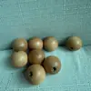 Madera de Haya Europea 5 Puntas Color Natural Brillante Manija de Bola de Madera de Agujero Único Accesorios de Ferretería para Puertas de Gabinete Cajones con Inserto Roscado M4