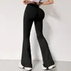 Pantalones de Yoga de Tiro Alto para Mujer, sin Costuras, Levantamiento de Glúteos, Control de Vientre, Pierna Ancha, Elásticos, Transpirables, Pantalones de Fitness