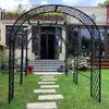 Arcada de Hierro Forjado Estilo Europeo Soporte para Flores Estructura Trepadora Patio Exterior Arco de Flores Estructura para Trepar Rosas Patio Jardín Soporte para Flores