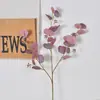 Suministro Transfronterizo de Plantas Verdes Artificiales, Hojas Doradas, Hojas de Eucalipto, Adornos de Plantas Verdes de Eucalipto, Decoraciones de Boda, Adornos Florales