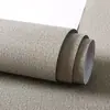Papel de parede espesso, à prova d'água, autoadesivo, cor lisa, textura de linho, adequado para sala de estar, quarto de estudante, quarto e como adesivo de parede decorativo para criar uma atmosfera acolhedora e aconchegante
