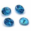 4X6-12X16Mm Formato de Ovo 5A Diamante Sintético de Alto Carbono Zircônia Flor de Gelo Lapidação Oval Água-Marinha Pedra Solta Atacado