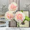 Buquê Artificial Falso de Peônia de 3 Camadas Flor de Seda Flor Artificial de Plástico Decoração de Sala de Estar Arte Floral de Casamento Produto Acabado