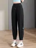 2026 Verão Finos Pessoas Pequenas Calças Esportivas Pretas Calças Jogger Secagem Rápida Cropped Frescas