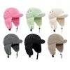 Sombrero Down Lei Feng Estilo Coreano Invierno Relleno de Plumón Ligero Cálido Protección para los Oídos Gorra de Vuelo Mismo Estilo para Hombres y Mujeres Sombrero para Montañismo Resistente al Viento y la Nieve