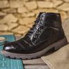 Nuevas Botas Martin de Tacón Bajo para Hombre, Resistentes al Desgaste y Duraderas, Botines Cortos Estilo Británico, Botas Casuales de Cuero para Hombre de Caña Media Retro 7799