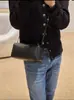 Bolsa Porta-Canetas de Pele de Ovelha Integral, Bolsa Feminina Transversal de Ombro Único Retro Fashionável, Nova Versão 2026, Tamanho 22, Bolsa Simples e Leve de Couro Genuíno