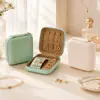 Caixa de Armazenamento de Joias Mini Estilo Ins, Caixa de Joias Portátil para Viagens de Negócios, Bolsa de Armazenamento para Colar, Anel e Brinco