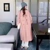 Abrigo de Lana Color Avena para Mujer, Nuevo Estilo Coreano Otoño e Invierno 2026, Chaqueta de Lana Suelta de Longitud Media, Casual Estilo Coreano