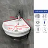 Mini Triángulo Montado en Pared Pequeño Maceta Colgante de Balcón Montada en Pared Lavabo Cerámico para Lavarse las Manos Lavabo Simple para Lavarse las Manos
