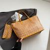 Bolso Grande Estampado para Mujer 2025 Verano Nueva Moda Bolso Tote Simple Retro para Estudiante Clase Bolso de Hombro para Viajero