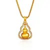 Collar Colgante de Calabaza Giratoria con Taladro de Punto Moda Femenina Nuevo Chino 2024 Nuevo Diseño Giratorio Cadena de Cuello de Calabaza de Diamante
