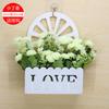 Cesta Suspensa de Flores Artificiais Conjunto de Cestas de Flores de Parede Decoração de Parede Cesta Suspensa Decoração Suspensa de Parede Interna Flores de Decoração de Parede