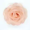 Pinza para el pelo de Flor de Camelia de Seda Organza Quemada Coreana Flor de Rosa de Tela para Manualidades Peonía Accesorios para el Cabello 6 cm
