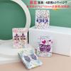 Espejo Regalo para Bebé Estilo Europeo y Americano Pantalones Rectangulares con Bolsillo de Solapa Espejo de Belleza Doble Cara Polvo de Diamante PU Plegable Espejo de Maquillaje de Alta Definición