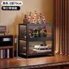 Vitrina para el Hogar para Figuras, Gabinete de Almacenamiento de Piso de Acrílico para Modelos de Juguete Lego con Luces y Cerradura, Vitrina Transparente