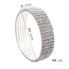 Longrui Europeo y Americano Wish Amazon Europeo y Americano Flash Diamante Fila Diamante Elástico Cristal Tobillera Pulsera Fabricante de Joyería Venta al por Mayor