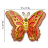 Adhesivo de pared de mariposa hueca tridimensional 3D de cuatro capas, mariposa de papel nacarado, decoración para fiestas navideñas, bodas, hogar