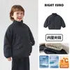 Chaqueta Casual de Algodón Estilo Europeo para Niños Invierno 2026 Nuevo Modelo Abrigo Cálido de Algodón para Niños Pequeños