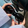 2024 nuevas gafas de sol retro europeas y americanas para mujer, gafas negras anti-ultravioleta, gafas de sol rojas con montura pequeña, venta al por mayor
