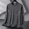 Camiseta de manga larga nueva para hombre de primavera y otoño 2026, simple y casual, top básico versátil
