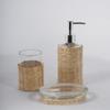Set de Decoración de Jarrón de Vidrio de Lujo Accesible Escandinavo Set de Jarrones Modelo para Sala de Estar Set de Malla Protectora para Cuerpo de Botella Tejida a Mano