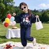 Novedades de Principios de Otoño Set Sudadera para Niña Dibujos Animados Navidad Pantalones de Chándal para Bebé Conjunto de Dos Piezas 2026 Nueva Ropa para Niñas