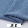 Tela de algodón lino de bambú lisa artística ligera tela de ropa de algodón lino textura de algodón lino de bambú estilo chino tela plisada