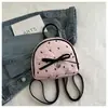 Mochila de Moda Nova Versátil, Moderna e Estilosa para Mulheres com Bolinhas e Laço Fofo, Mochila Feminina Única Estilo College