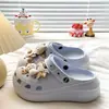 Estilo Fashionável e Doce FrescoClogs à Prova de Vento Suaves para Férias na Praia de Verão, Chinelos Fechados Eva Energéticos Jovens