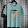 Camiseta masculina de manga curta, marca trendy de verão, camiseta fina de seda gelada com meia manga para Instagram, novo top de gola redonda 2026 para homens