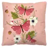 Funda de almohada de felpa corta de mariposa para el hogar transfronteriza, funda de almohada con estampado digital de gráfico de dibujos animados, cojín de almohada