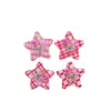 Rojo Dulce Rejillas Ramo Estrella de Cinco Puntas Acrílico Impresión DIY Collar Pin Lateral Pasador Accesorios para Pasador