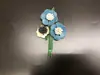 Pinza para flor de corsage de flor de cuero genuino de 9.5 cm de largo, pinza para zapato, flor para bolsa, colgante de joyería de flor, clip accesorio para pinza de cabeza de corsage