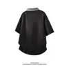 Camiseta de Manga Corta con Cuello Turn-Down Falsa de Dos Piezas para Hombre, Nuevo Estilo de Verano, Camisa Holgada Casual de Media Manga, Top Versátil de Estilo Americano para Viajar al Trabajo