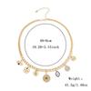 Kenjie Moneda Misteriosa Diamante en Relieve Colgante Pequeño Collar Gargantilla para Mujer Moda Transfronteriza Europea y Americana