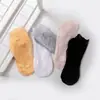 Calcetines de Verano Delgados de Encaje para Mujer Calcetines de Encaje Fondo de Algodón Cortos Medios Calcetines de Barco Huecos Transpirables Antideslizantes Malla de Hojas