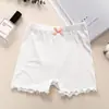 Calça de Segurança para Meninas Anti-Exposição Modal Calça de Baixo Laço Três Quartos Roupa Íntima de Verão Infantil Boxer Anti-Exposição