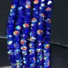 Cuentas de Cristal de Vidrio Planas Brillantes de 4/6/8 mm para Joyería DIY Cuentas Sueltas de Cristal Collar Pulsera