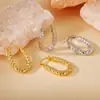 Pendientes de Aro Grande Exagerados Estilo Europeo y Americano de Acero de Titanio para Mujer, Pendientes Circulares de Lujo Ligero de Gama Alta, Accesorios Versátiles para Orejas Estilo Ins, En Stock de Fábrica