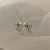 "Ambiente de Ballet" Pendientes Coreanos con Borla de Lazo de Perla Nicho Mosquito Dulces Elegantes Pendientes para Cara Redonda