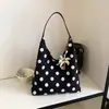 Bolso de hombro cruzado casual de gran capacidad con lunares para mujer 2026 nuevo, ligero, versátil, para ir al trabajo, bajo el brazo, tipo tote
