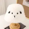 Chapéu de Pescador Feminino Outono e Inverno Novo Estilo Desenho Animado Ragdoll Moda Rosto Exposto Pequeno Chapéu de Bacia Recheado Chapéu Quente à Prova de Frio