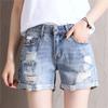 Jeans Rasgados de Cintura Alta Feminino Solto Primavera e Verão 2023 Nova Chegada Branco Emagrecimento Oito pontos Nove pontos Fenda Reto Calças da Moda