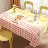 Toalha de Mesa de Luxo Leve de Alta Qualidade Impermeável e à Prova de Óleo Estilo Retro Americano Dopamina Tapete para Mesa de Jantar Estilo Ins Toalha de Mesa para Mesa de Centro