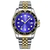 Relógio da Marca Huaqiang North Masculino Comércio Exterior Nova Moda Pulseira de Aço Dourado Fantasma da Água Calendário Relógio de Quartzo